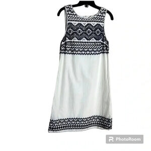 MAX STUDIO dress,women med , 100 cotton,lined,embroidered,Eyelets,prairie,